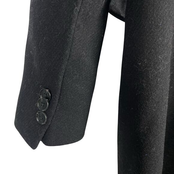 NEW Mango Long Structured Wool Coat Single Breasted Black Size XXS - Picture 9 of 12